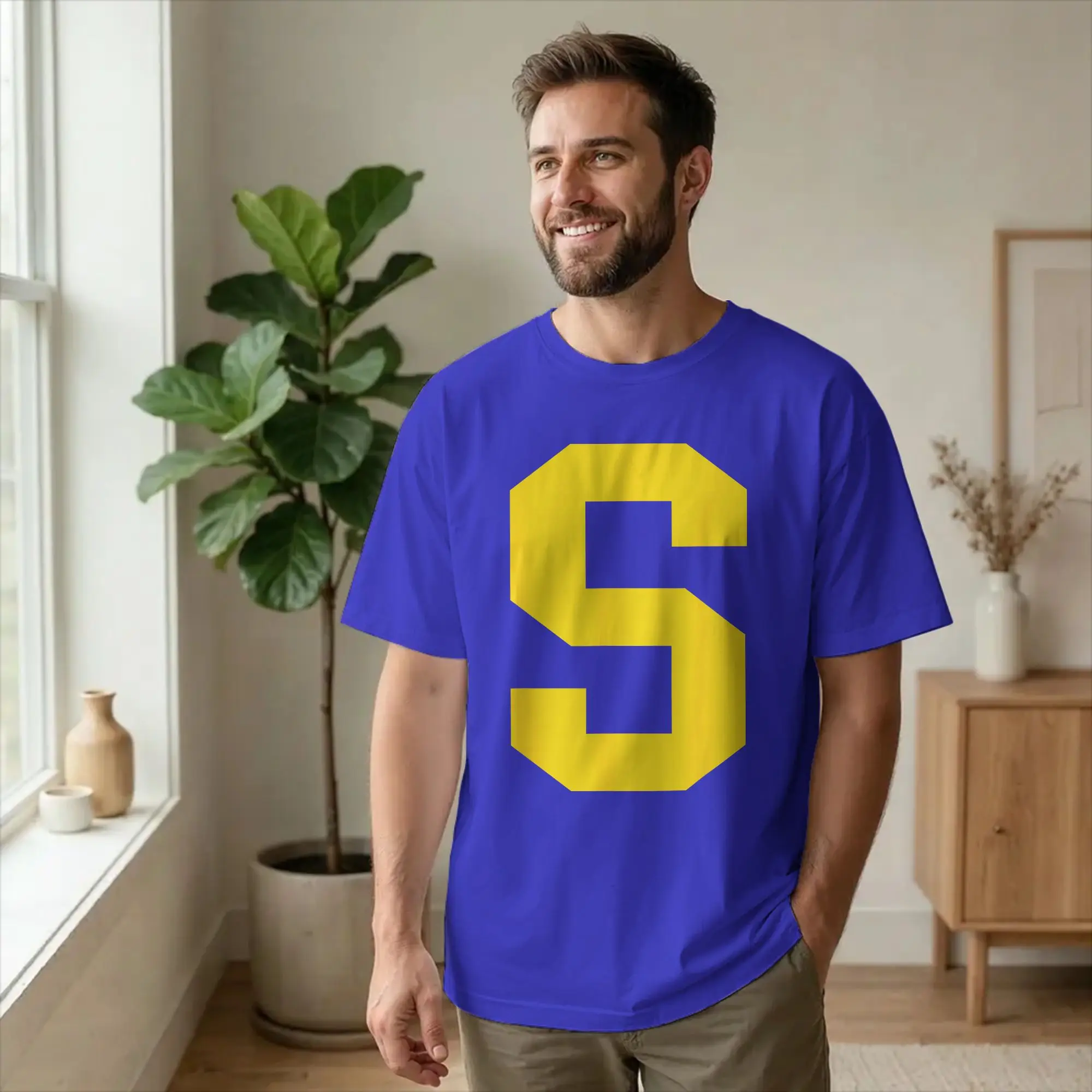 Letter S Chipmunk Group Matching Cosplay T-Shirt Men Halloween Cotton Tees Round Collar Short Sleeve T Shirts Printing Clothes