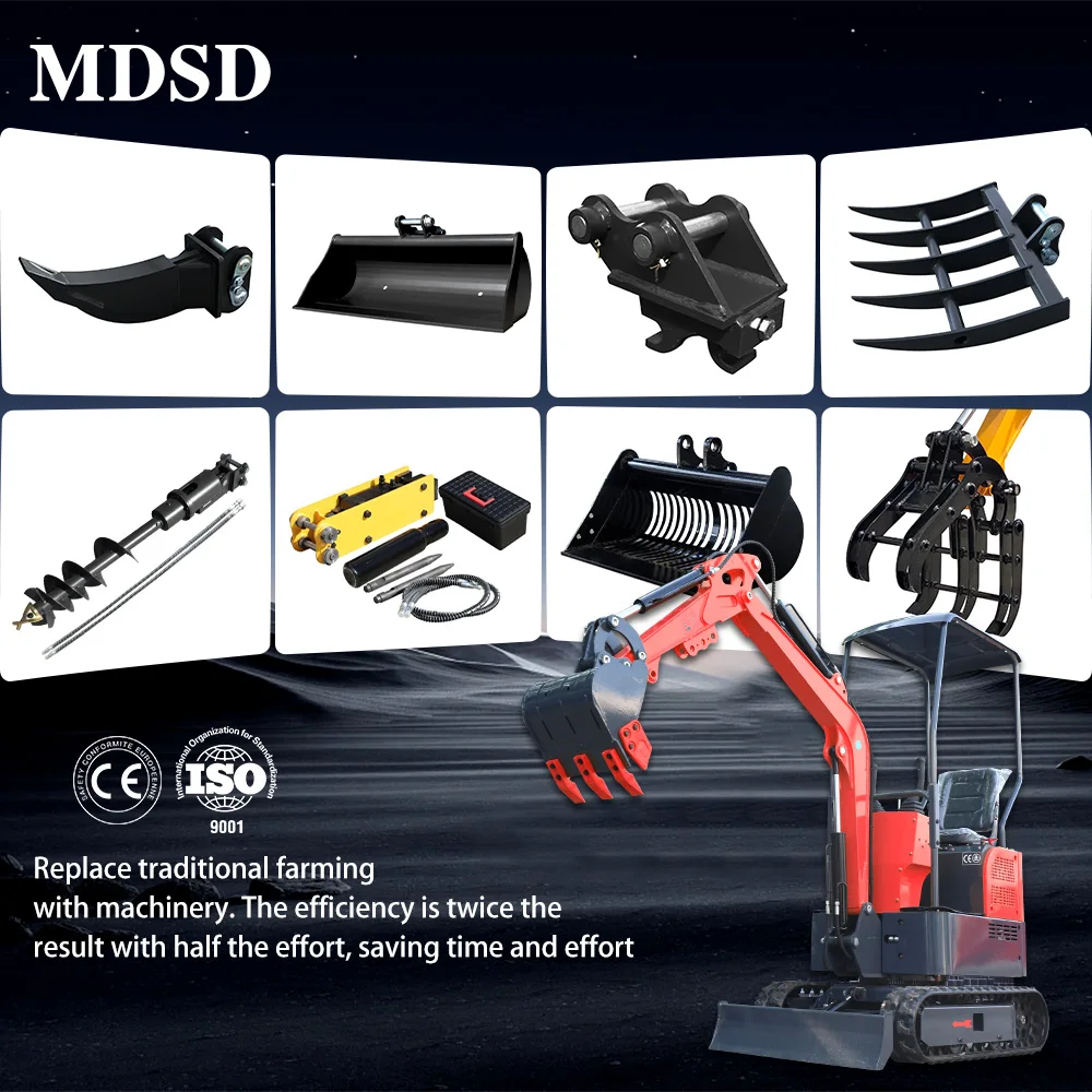 Customization Agricultural 0.8-2 Ton Mini Excavator Crawler Small Micro Digger EPA/CE Hydraulic Mini Excavators Cabin Price