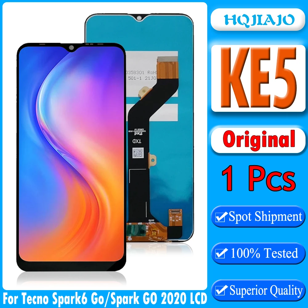 مراجعة وتحليل شاشة LCD لجهاز Tecno Spark 6 GO (نموذج KE5J، KE5K، KE5)
