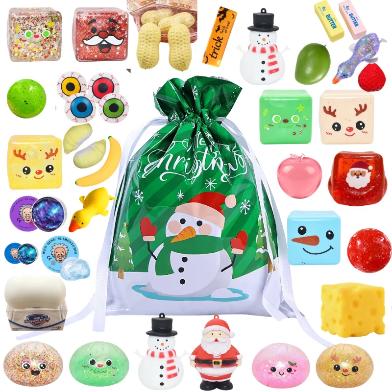 Weihnachtsgeschenktüte Überraschungsbox Keks Frucht Simulierter Erdnuss-Rebound-Dekompressionsspielzeug Lustige Niedliche Spielzeuge Überraschungsgeschenke Partygeschenke.