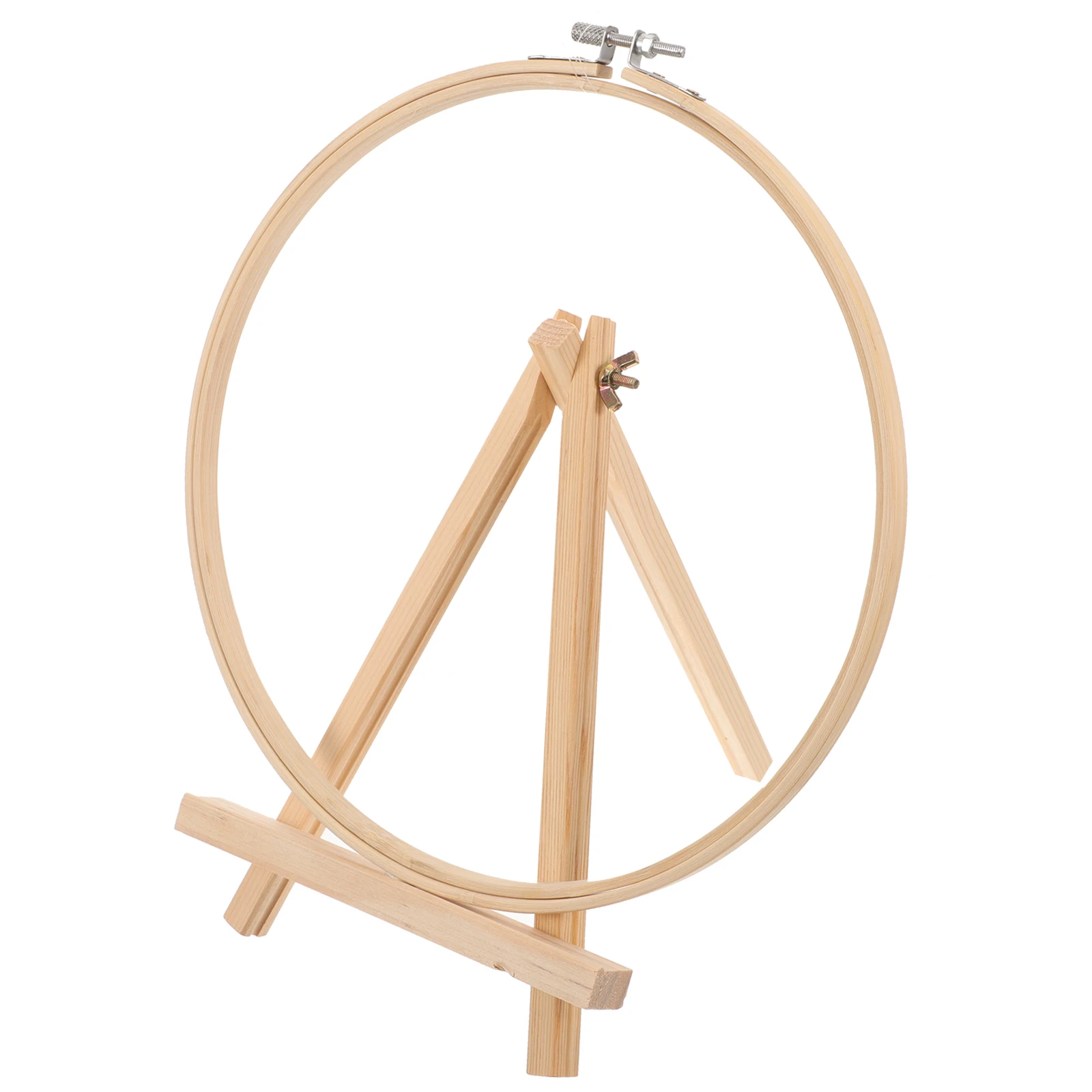 

1 set Bamboo Hoop 25cm Diameter 18x24cm St for Cross Stitch DIY H work Crafting Crossing Stitch Frame Circle Supplies