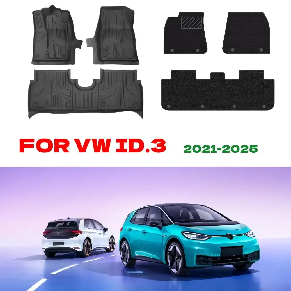 

LHD TPE Floor Mat ForVolkswagen ID.3 2021-2025 Auto Interior Duty Waterproof Non-slip Carpets Protector Foot Tools For VW ID.3