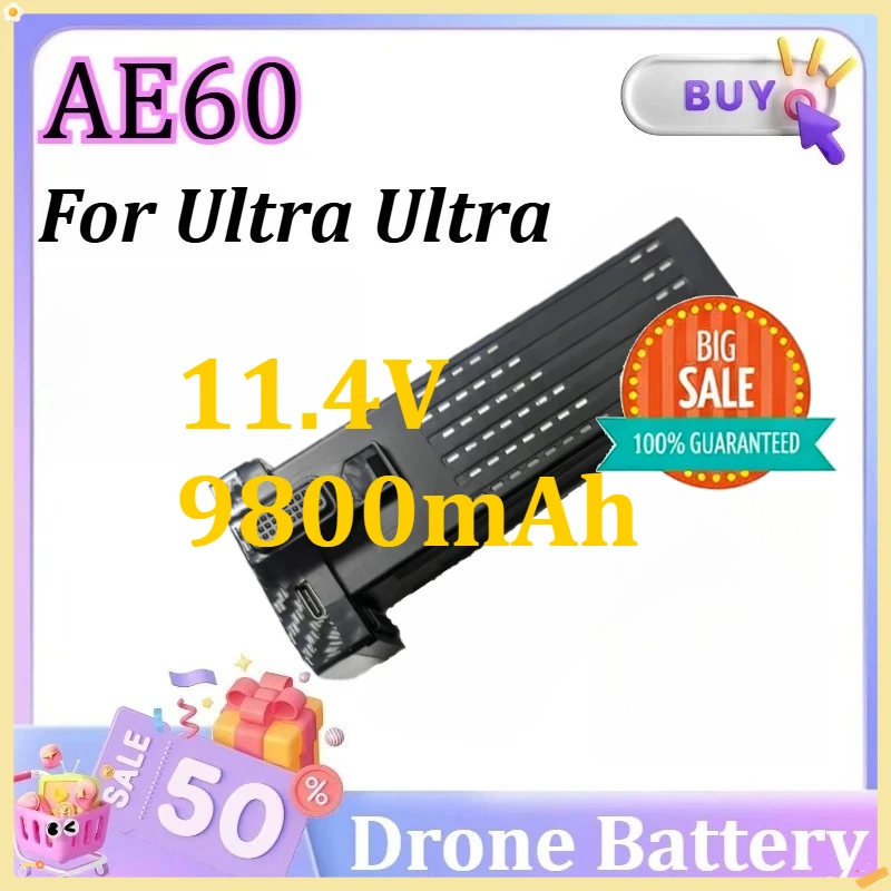 

For AE60 Ultra Bateria Flight Time 50 Minutes AE60 GPS Drone Battery 11.4V 9800mAh Battery