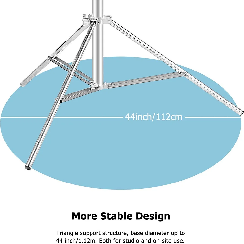 Selens Stainless Steel 2.8m Heavy Duty Light Stand Tripod Stand with 1/4with 3/8\