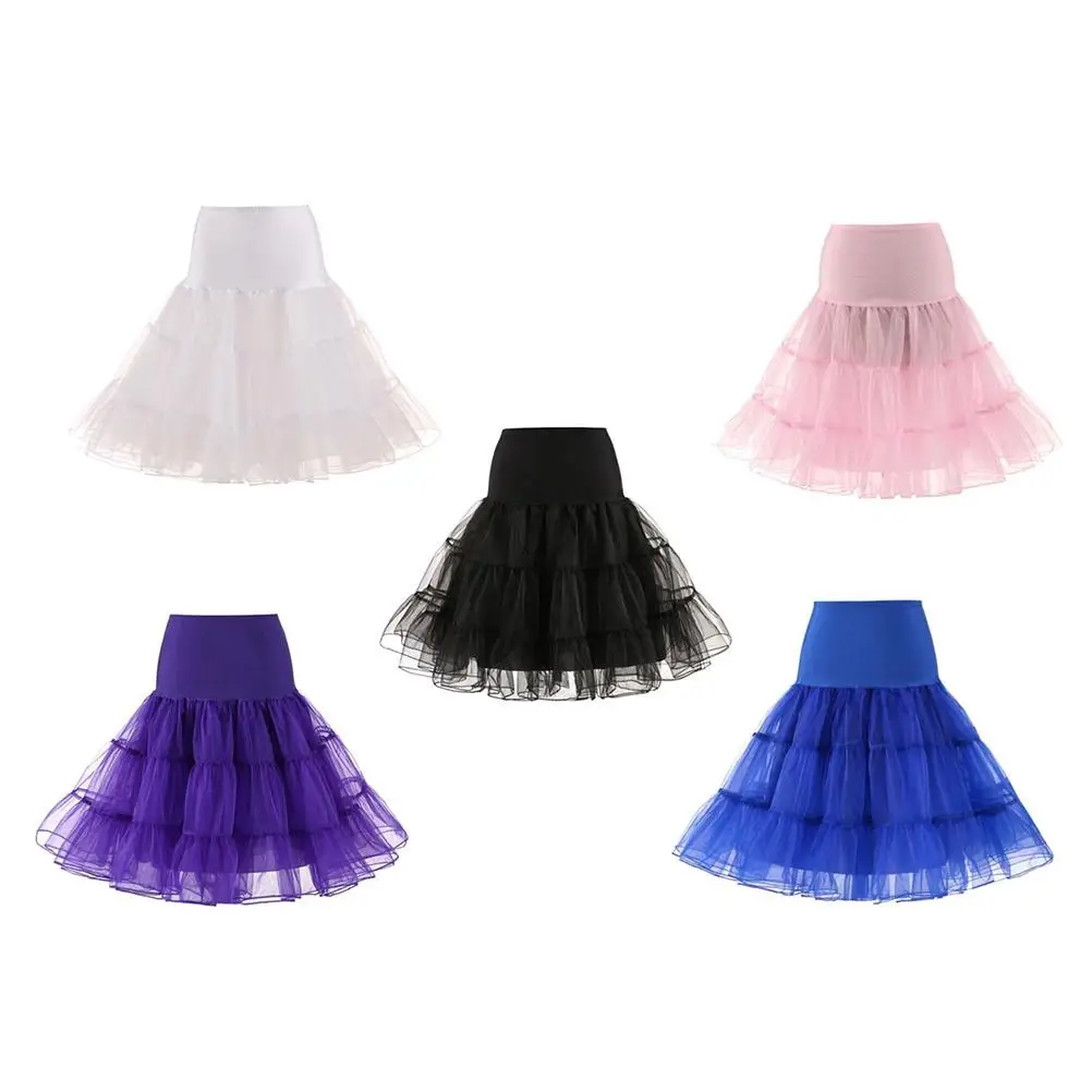 

Skirt for Girl Dress Anagua Petticoat Tulle Tutu Satin Underskirt Short Hoopless Wedding Miss