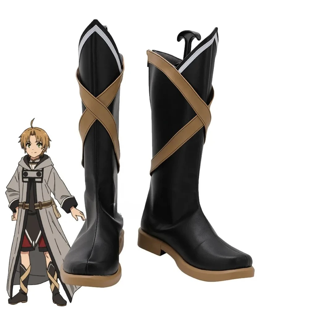 Anime Mushoku Tensei: Jobless Reincarnation Rudeus Greyrat Cosplay Shoes Boots Props