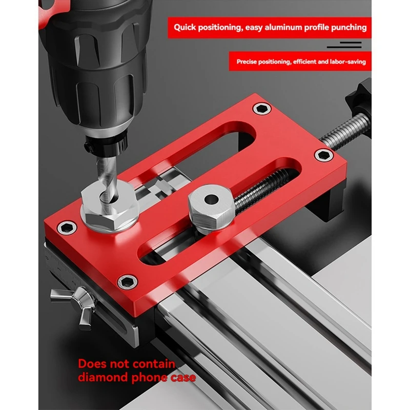 BAAG-ユニバーサルアルミプロファイル穴あけ治具、ドリルパンチングロケーター補助ツールアルミプロファイルスクリューパンチャー