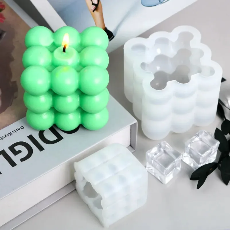 3D sphärische Silikon-Kerzenform, Kerzenherstellungszubehör, Großhandel, manuelle Form für Kerzen, Silikon-Gipsform, handgefertigt