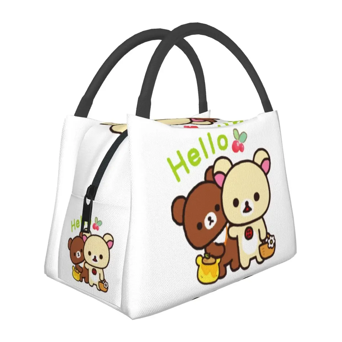 

Hello Milk And Mocha Cute Teddy Bears 3, сумки для обеда, изолированная коробка для бенто, сумки для обеда, сумки для пикника, термосумка-холодильник для женщин и детей