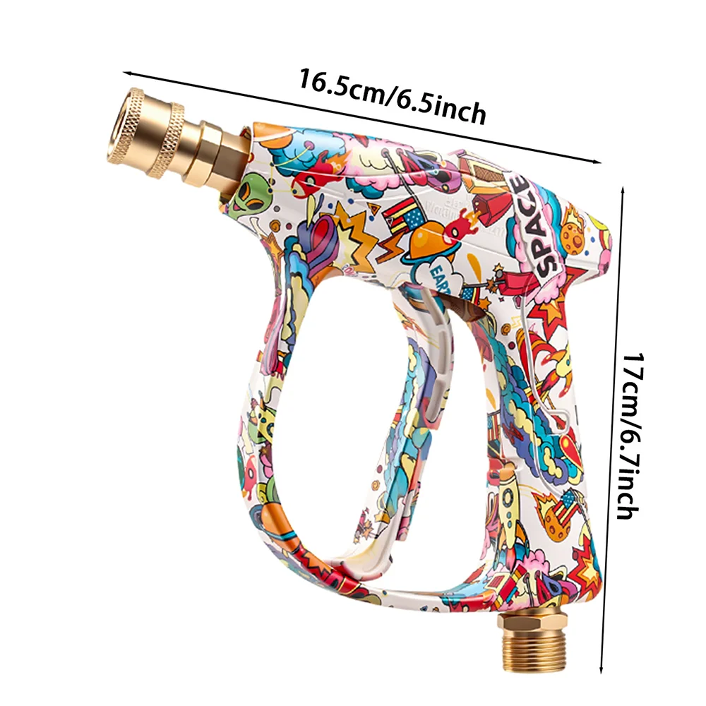 New Graffiti Pressure Gun Combo with 4 Color Nozzles, Stainless Steel Spray Nozzle and Bosch Washer Adapter