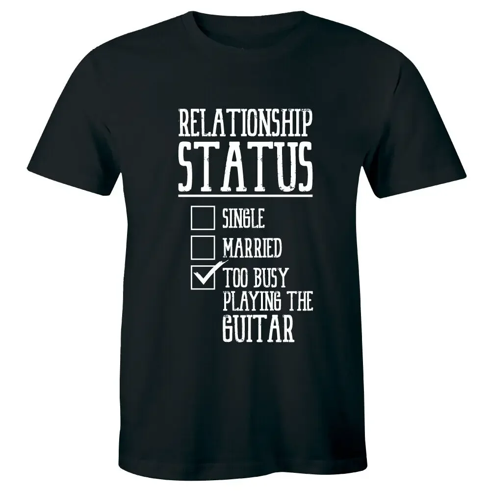 Relationship Status Single Married Too Busy Playing The Guitar Men's T-Shirt