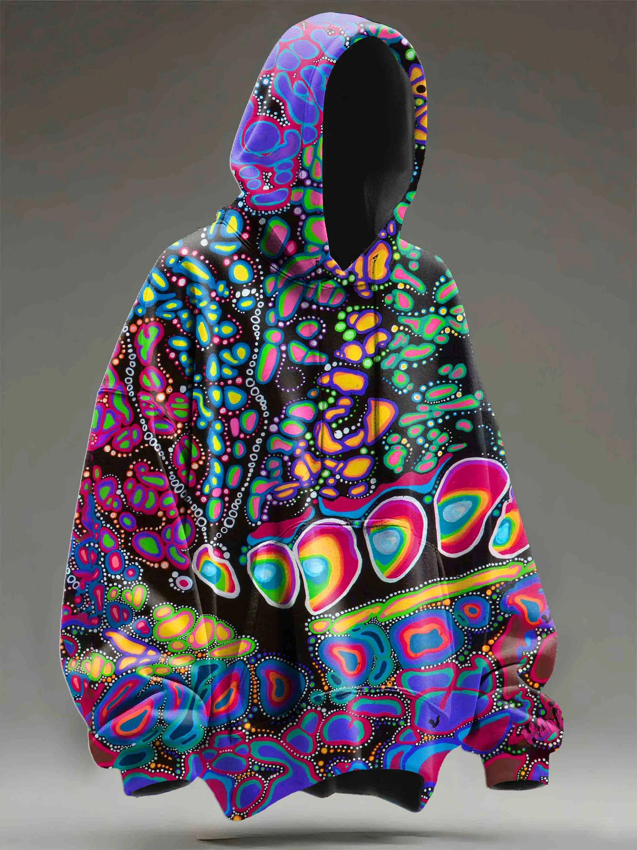 Retro Colorful Abstract Polka Dot Wave 3D Printed Hoodie Sweatshirt Casual Unisex Hoodies for Women And Men