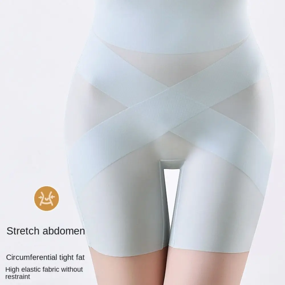 

Seamless Women Panties Hips Lift High Waist Strong Elasticity Tummy Slimming Safety Pants 10D Cross Connection