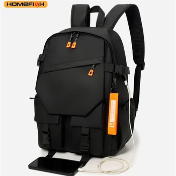 HOMEFISH Luxury Men's Backpack, Large Capacity Waterproof Travel Backpack, Fashion School…