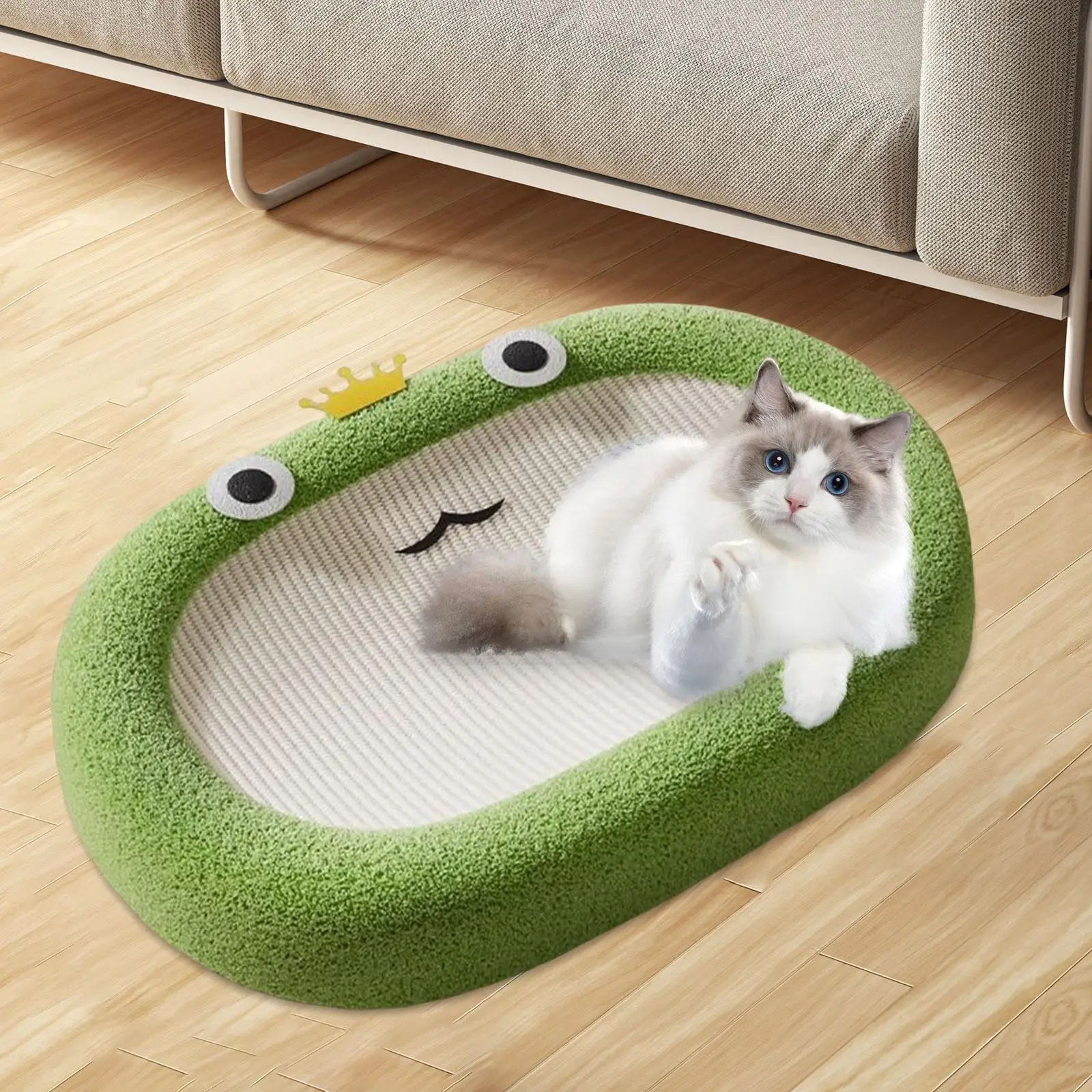 

Когтеточка-лежанка для кошек, защита мебели, товары для животных, лежанка для питомцев, когтеточка в форме лягушки для домашних кошек, для заточки когтей