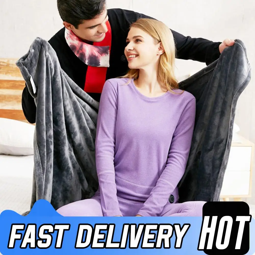 

Одеяло с USB-подогревом, шаль с электрическим подогревом, 3-уровневое портативное одеяло с подогревом, коралловое бархатное грелка для тела, одеяло с быстрым нагревом