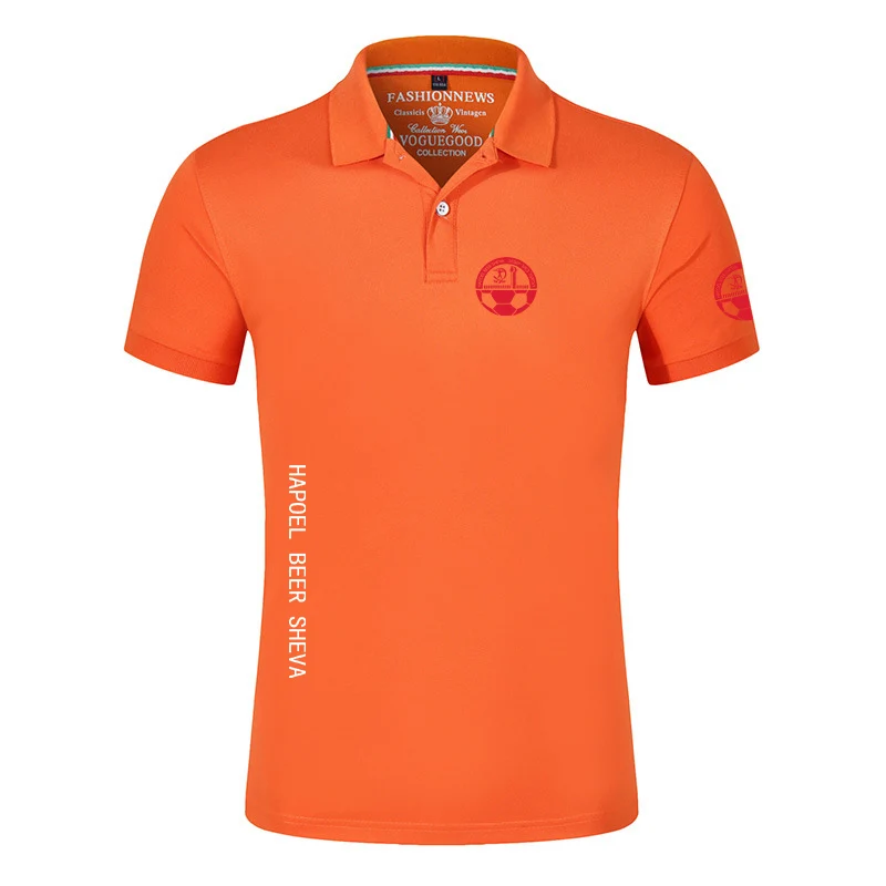 2024 Hapoel Beer Sheva Men's New Summer Hot Casual Breathable Solid Color Polos Shirts Printing Short Sleeves Comfortable Tops