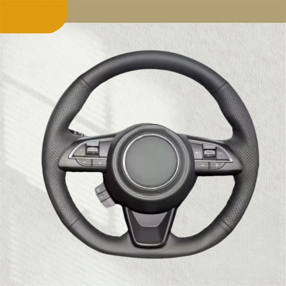 Custom Genuine Leather Hand-sewing Steering Wheel Cover For Suzuki Jimny Sierra Swift Sport Teszt Baleno 2018-2022 Funda Volante