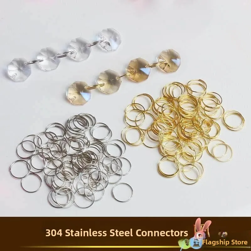 

Золотые и серебряные металлические крючки для дверных занавесок, подвески, хрустальные абажуры, фонари, открытые кольца, маленькие железные кольца для одежды