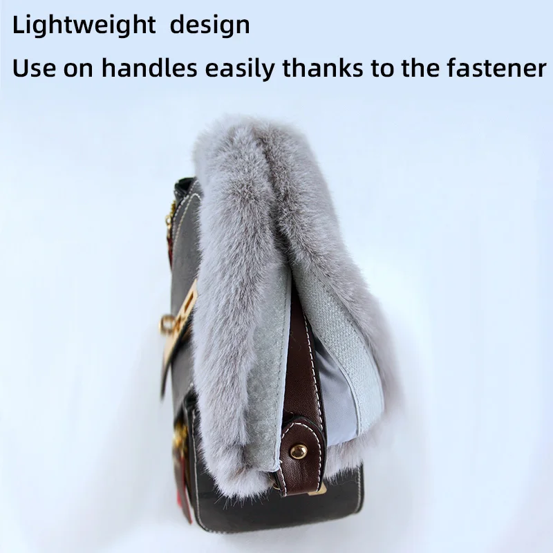 New winter Imitation mink down furry bag Handles Cover sable fur Fastener Faux marten rabbit ermine For women Bags Accessories