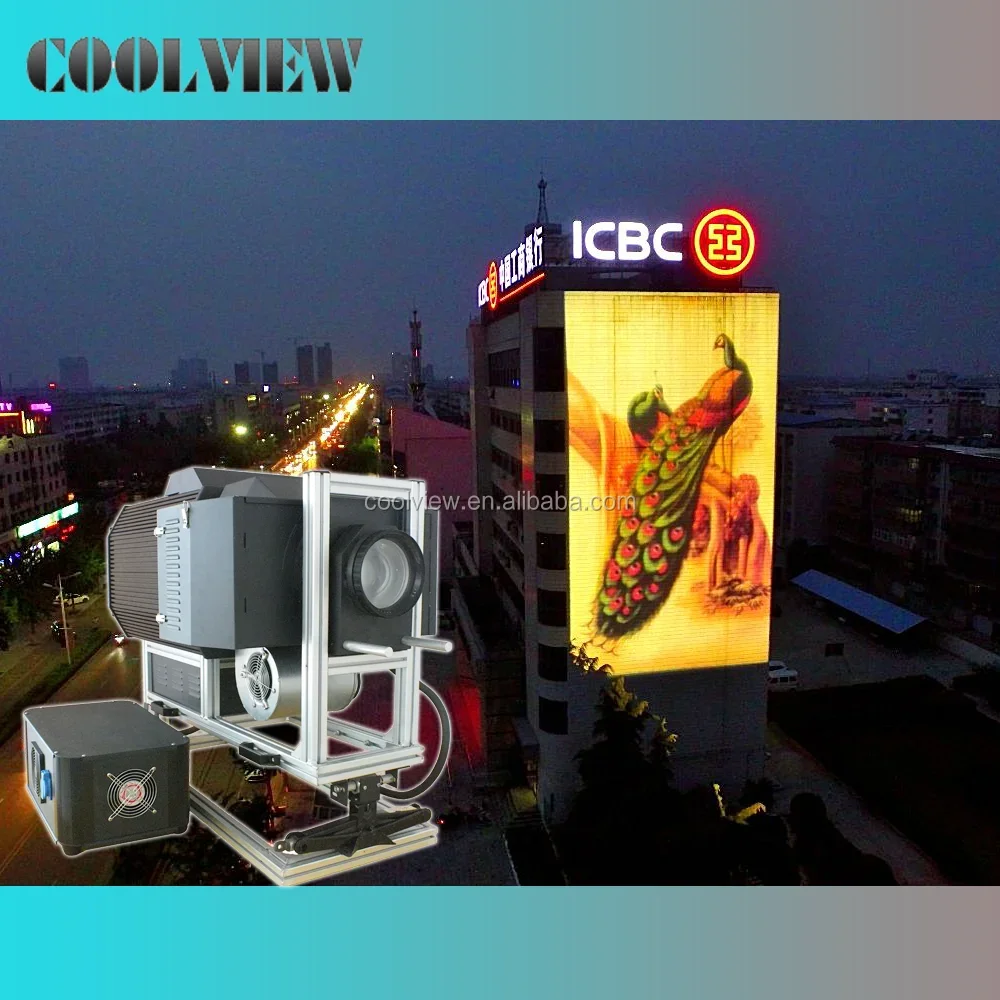 IP20 Waterproof Outdoor Logo Gobo Building Advertising 1500 ansi Lumens Projector for Powerful Image Projection