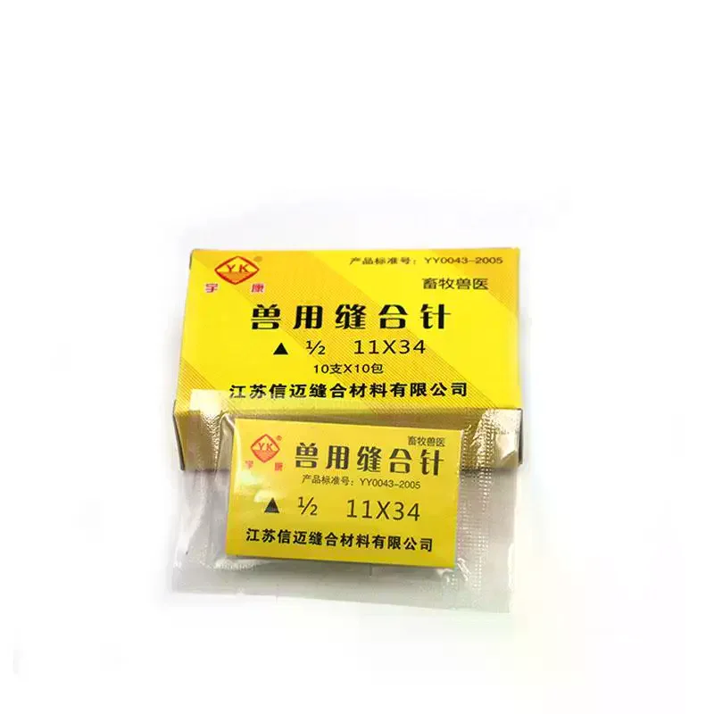 

10 шт./пакет, игла для ветеринарного шва или 1 рулон, шовная игла для свиней, крупного рогатого скота, овцы, зверя, хирургические иглы, изогнутые триггинальные иглы для ветеринарной команды