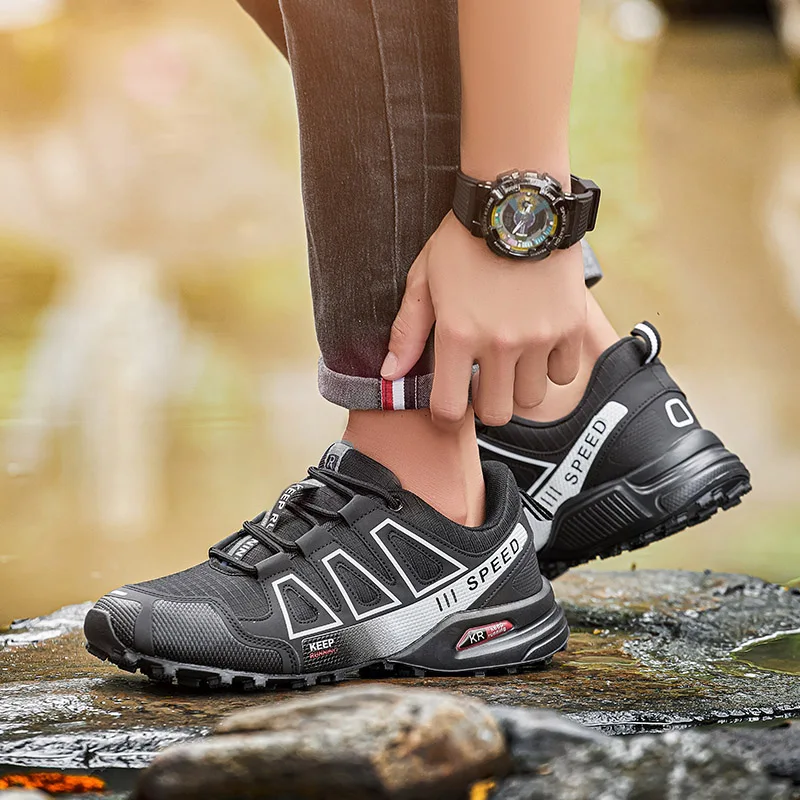 

Походная обувь, мужская уличная нескользящая тактическая тренировочная обувь на резиновой подошве, легкая удобная мужская спортивная обувь для пешего туризма и путешествий