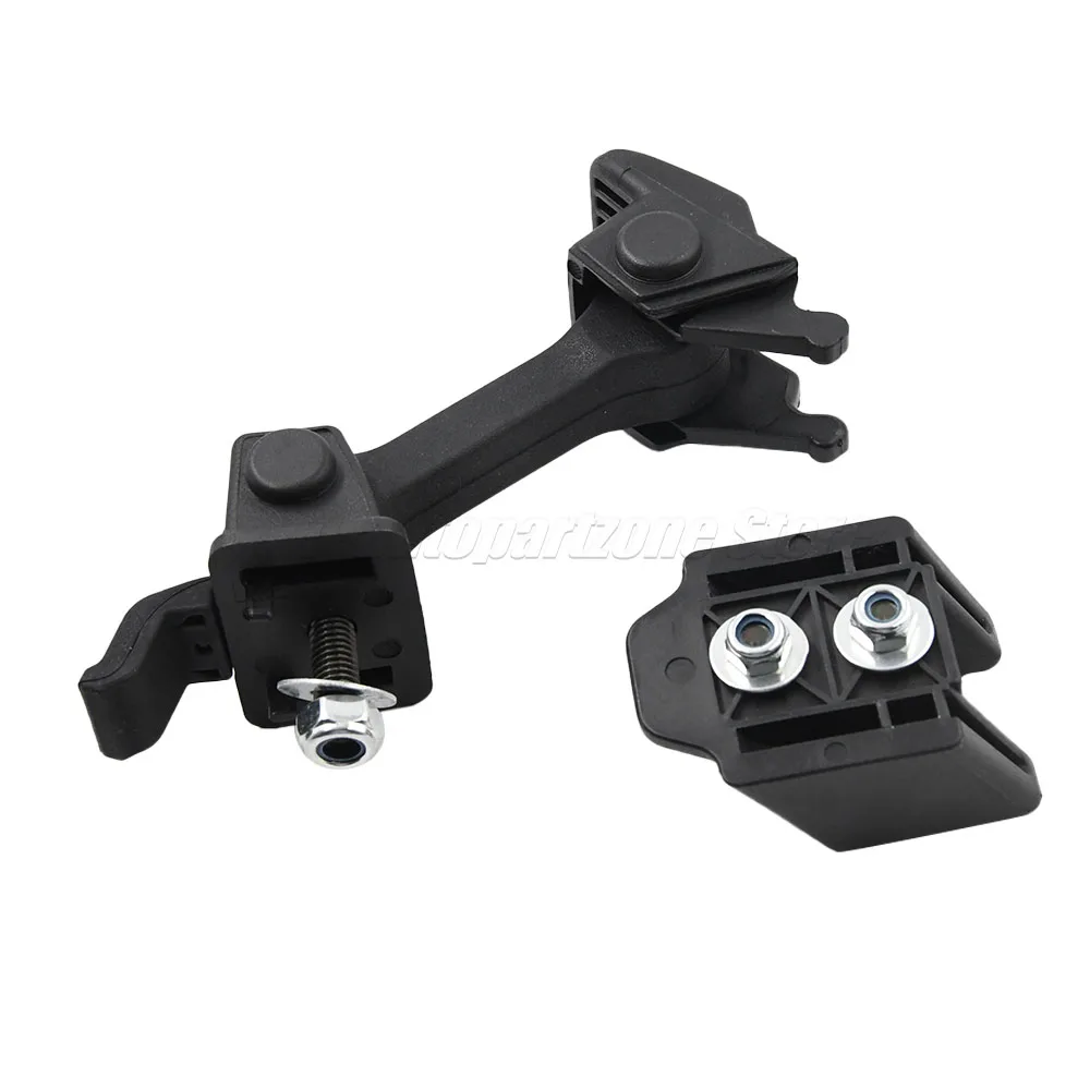 New 2PCS Car Accessories Bracket Latches Hood Lock 55395653AC 55395653AB Black For Jeep For Wrangler JK 2007-2018 55395653AF