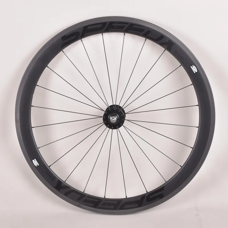 700c Carbon Racing Bike Wheels Fixed Gear Bikcycle 50mm UD Clincher Wheelset Single Speed Bicycle Parts With 20-24H Bearing Hub