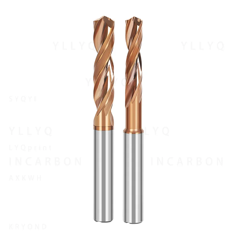 5D Tungsten Carbide Drill Bit D2-D16 Shank D4 D6 D8 D10 Internal External Cooling Coated CNC Metal Hole Drill Tool