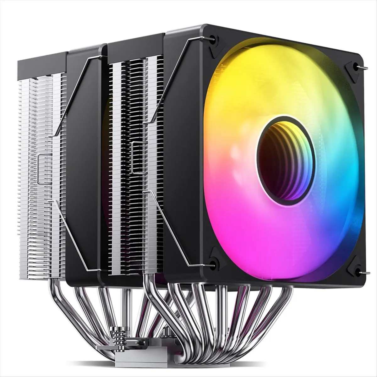 (ABGQ) CR-3000 ARGB Dual-Tower CPU Cooler, Dual-Fan Radiator, 7 High Heat Pipe Cooling Support AM5/Intel LGA 1700 Black