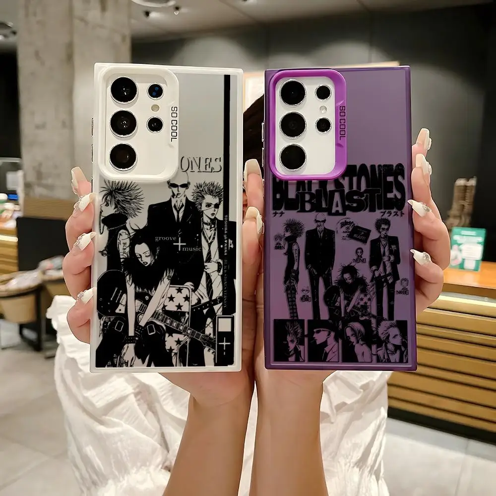 O-Osaki N-NanaS Custodia per telefono cool per Samsung Galaxy S25 Edge S24 S23 S22 S21 S20 Ultra Funda Cover in silicone argento