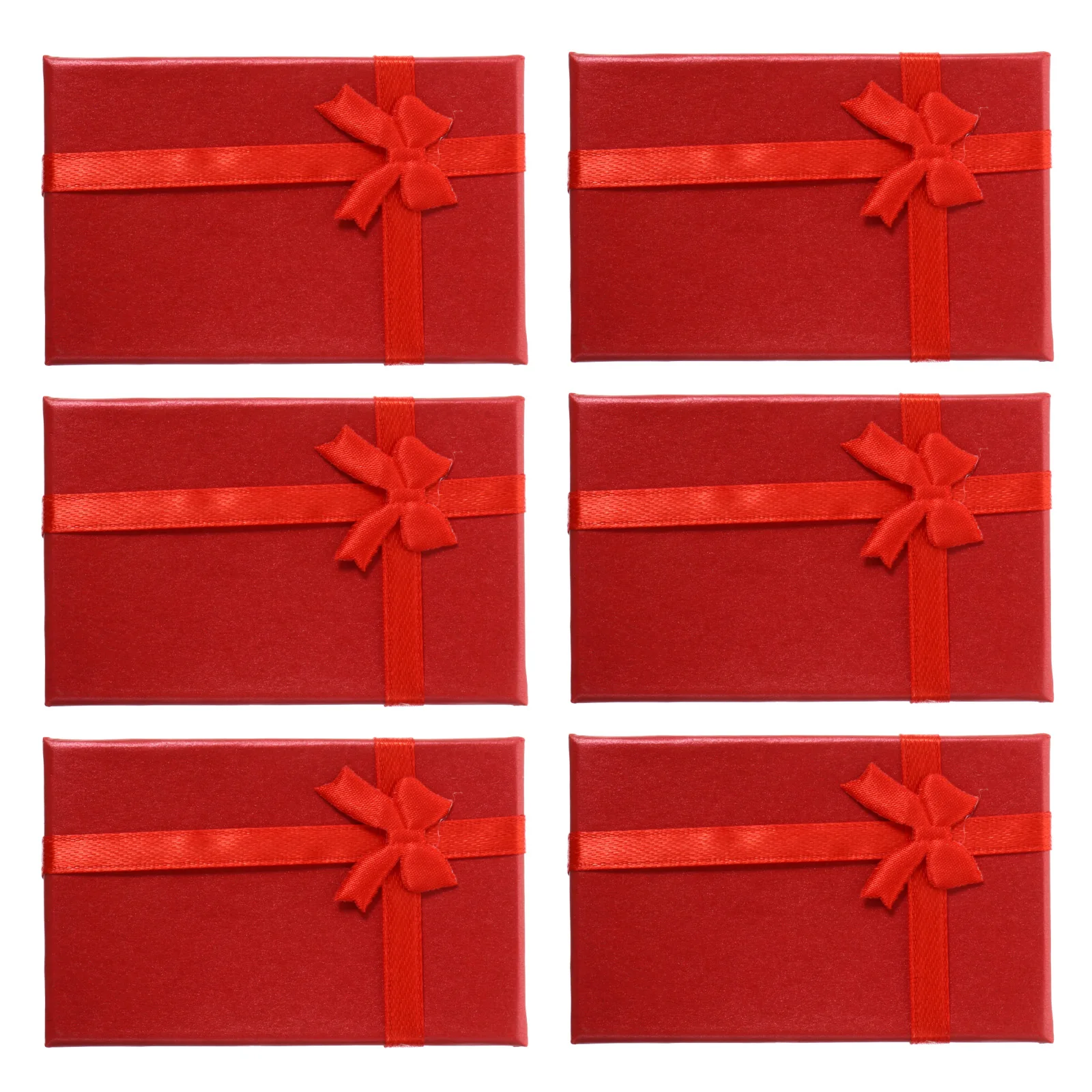

6pcs Bright Color Cardboard Gift Boxes Bowknot Packaging For Jewelry Candies Birthday Wedding Bridal Baby Shower Presents