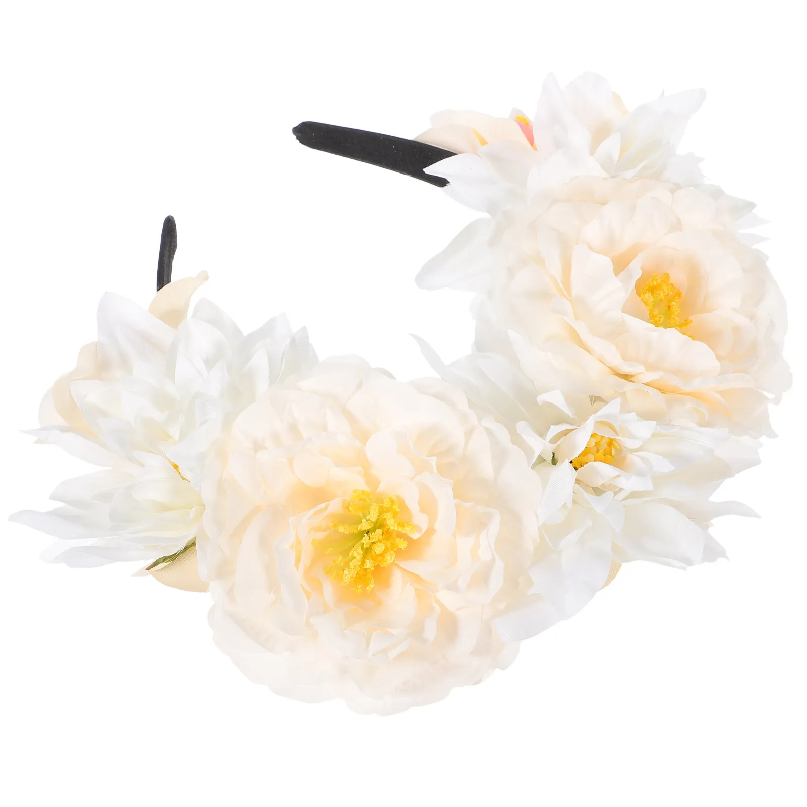

Floral Headband for Women Simulated Peony Flower Vintage Romantic Design Eye Catching Size Fashion Hair Accessory Party Prom Tea