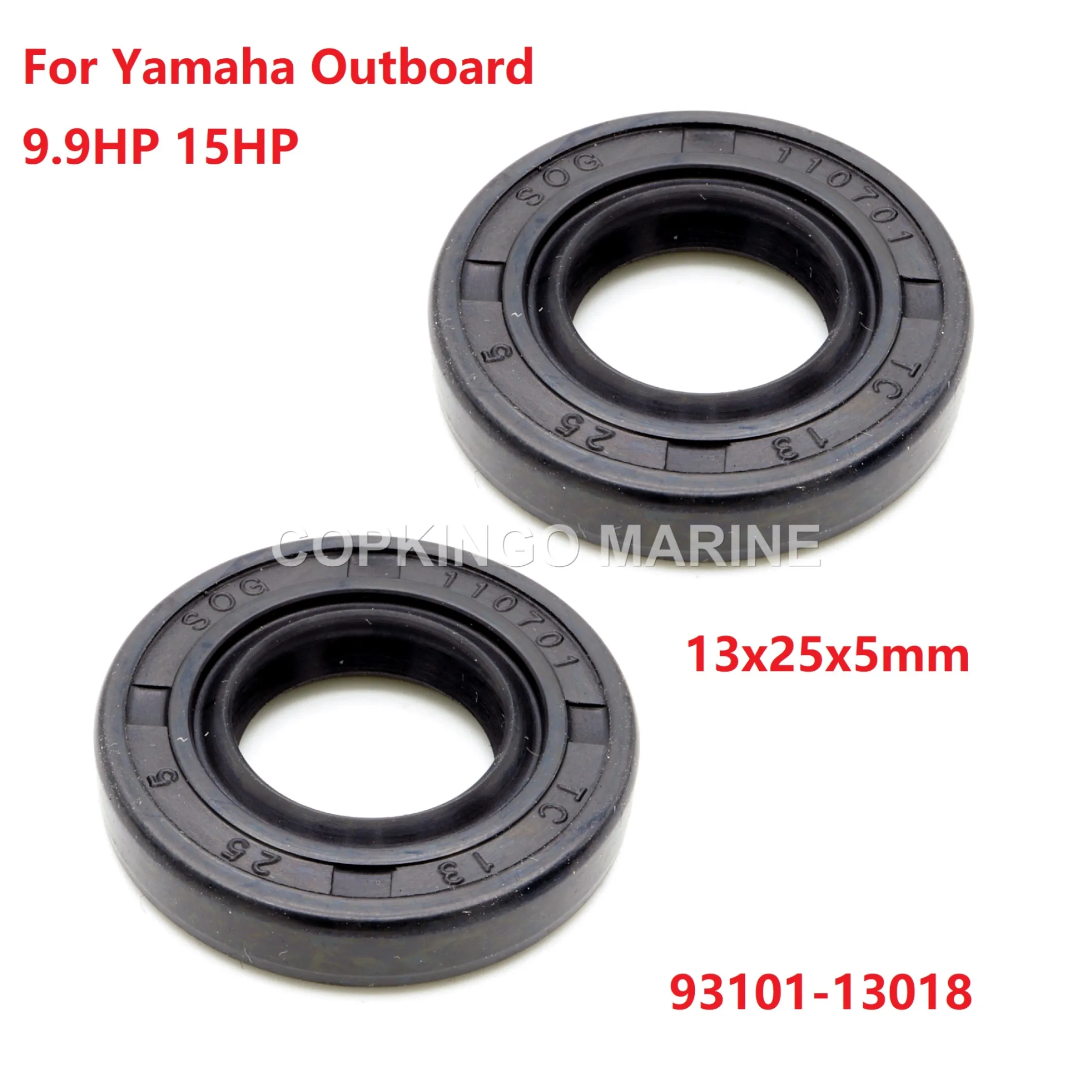 2Pcs Boat Cranckshaft Oil Seal For Yamaha Outboard Engine Motor 9.9 15HP  13*25*6mm;93101-13018