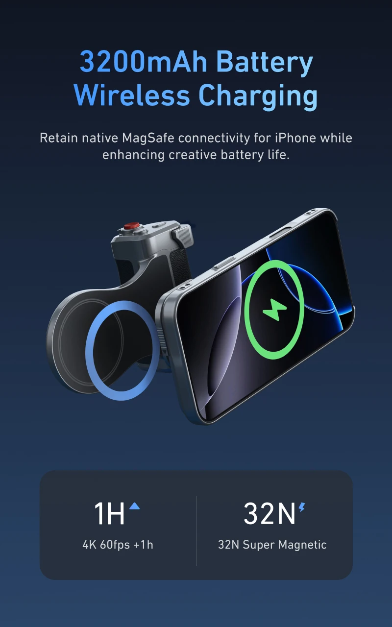 iPhoneアクセサリー TELESIN MASTER GRIP iPhone 17 Pro Max TELESIN Master Grip Set para iPhone17 Pro Pro Max Câmera de