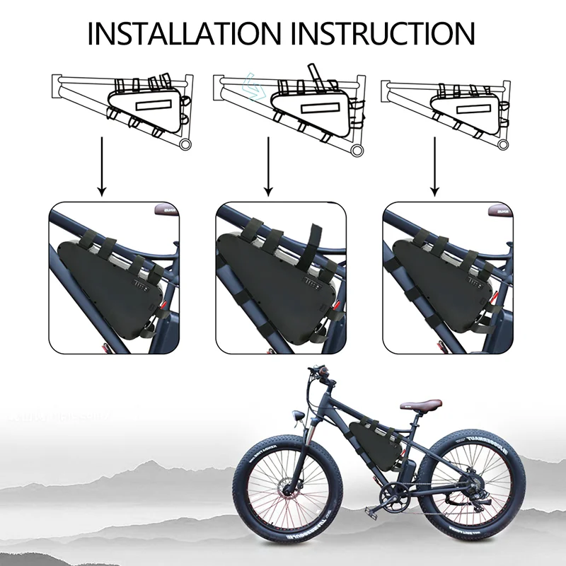 Vendita calda 36v 48V 52v 20Ah 30Ah 40Ah batteria al litio triangolare batteria per bicicletta elettrica di grande capacità