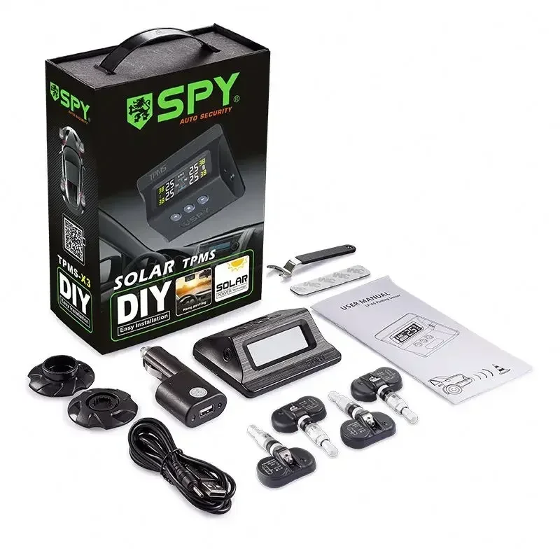 2025SPY tpms tire pressure monitoring with solar Monitor System Tire Gauge Tpms Tyre Pressure Digital Monitoring Wireless TPMSNE