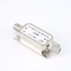 12-20dB Satellite In-line Amplifier 174-2150MHZ Signal Booster for Antenna Cable Run Channel Strength Works With All Satellite