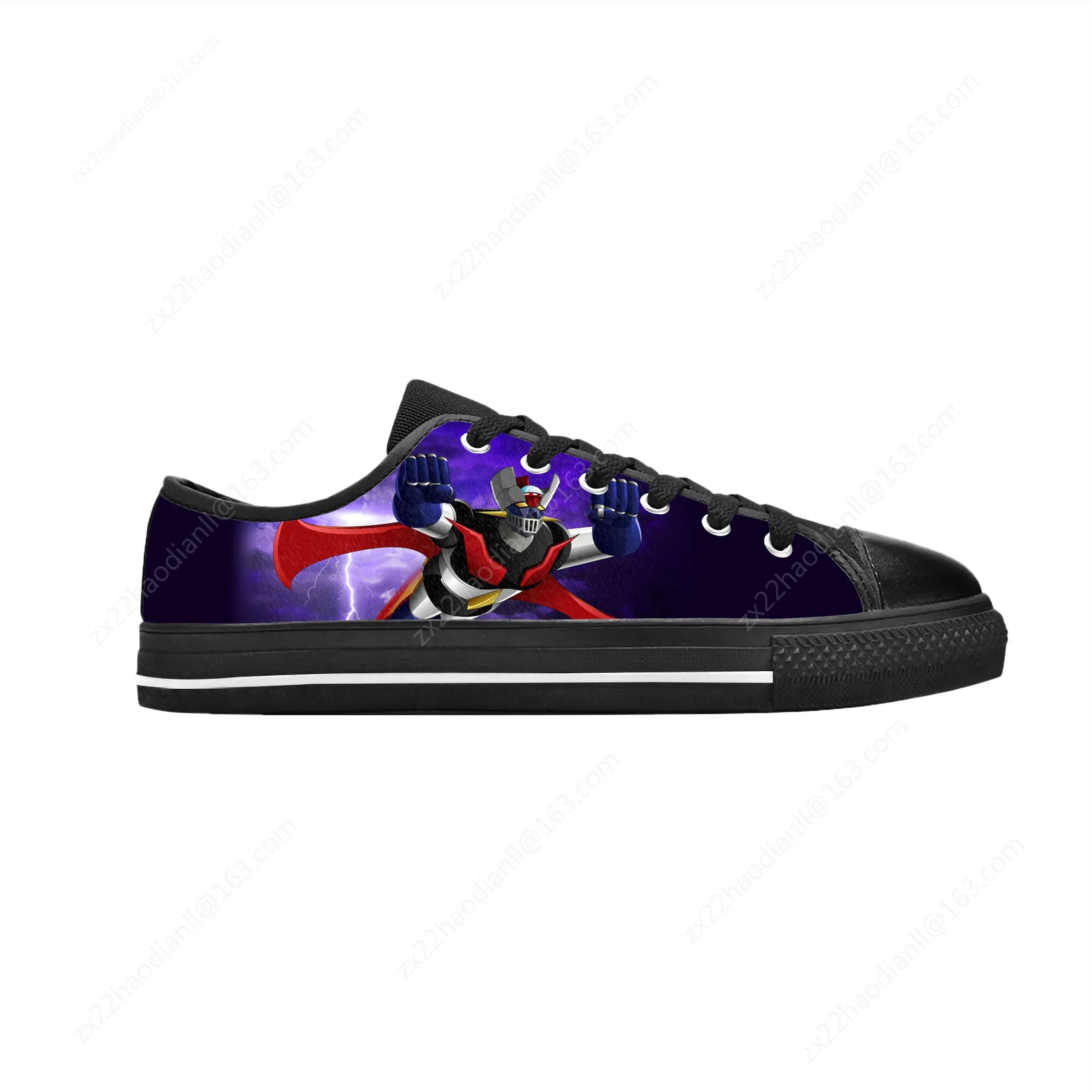 Japanese Anime Cartoon Manga Mazinger Z Robot Cool Casual Cloth Shoes Low Top Comfortable Breathable 3D Print Men Women Sneakers