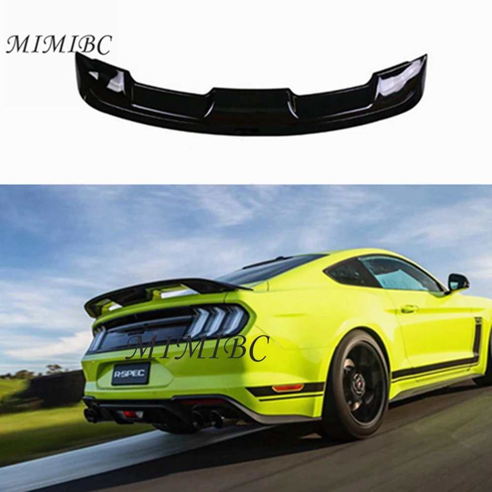 

For Ford Mustang 2015 2016 2017 2018 2019 2020 GT500 Style High Quality ABS Plastic Car Rear Trunk Spoiler Rear Wing Lip Trim