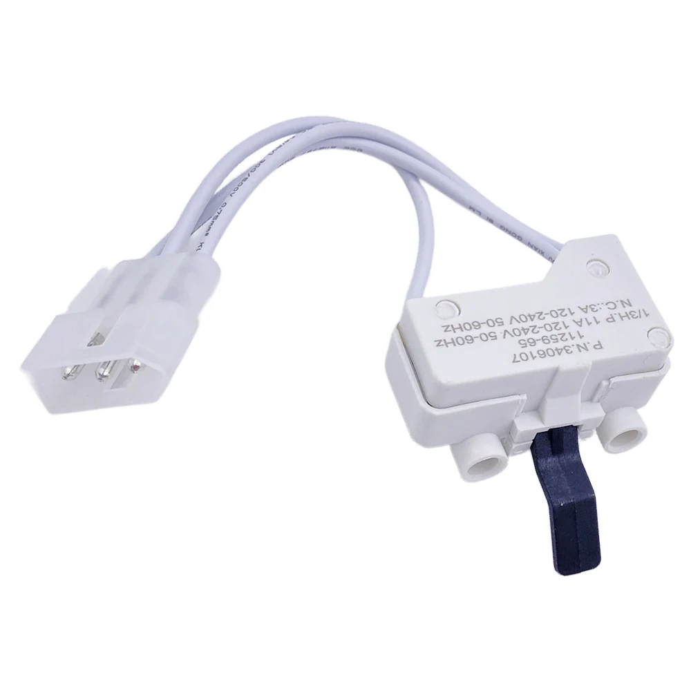 Interruptor de puerta de secador WP3406107 3406107, pieza de repuesto apta para secadores Whirlpool Maytag Kenmore, reemplaza a los secadores 3406109, 3405100, 3405101