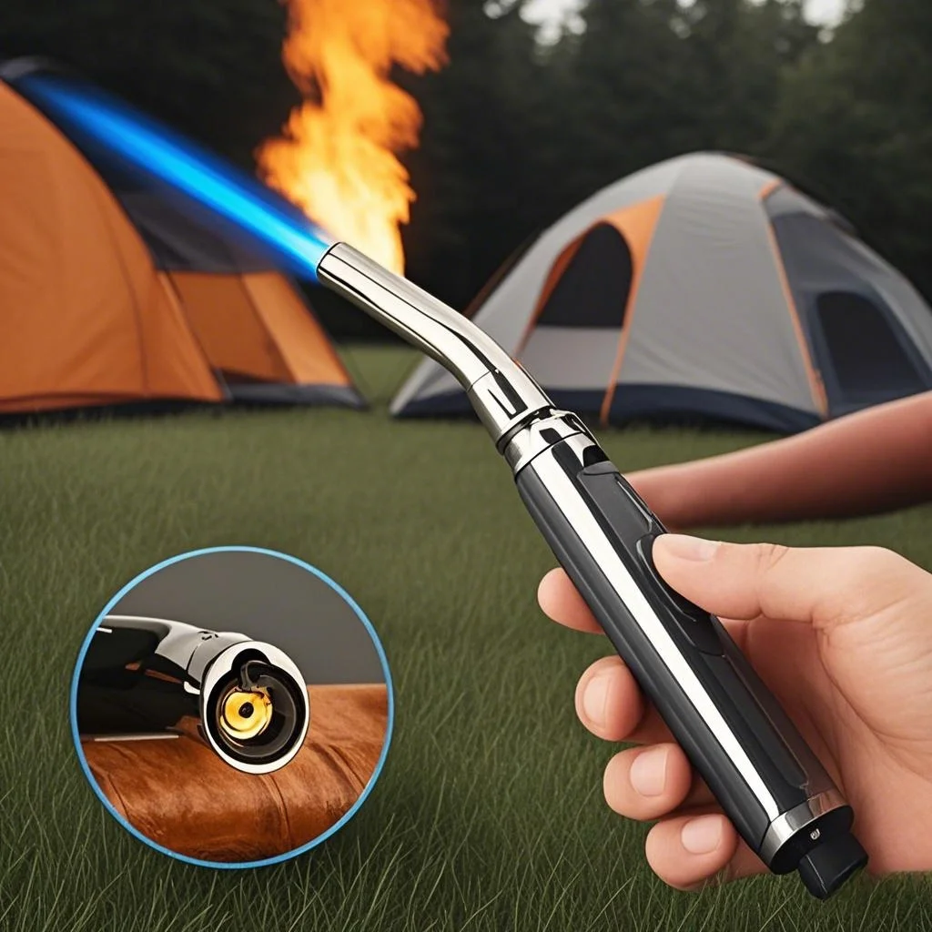 

Windproof Inflatable Lighter, Blue Flame, Outdoor Barbecue Torch, Moxibustion Cigar Lighter, BBQ Kitchen Lighters