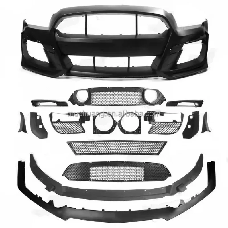 

2010-2014 FOR/D Mustang GT500 Style Front Bumper with Grille Light High Quality ABS Plastic Bodykit Upgrade New Condition