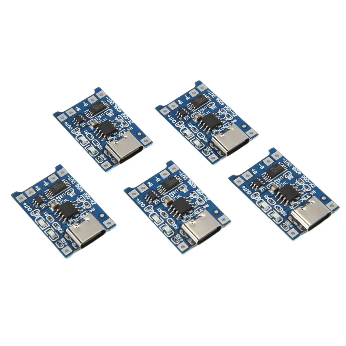 A14M 5pcs 5V 1A TYPE-C 18650 Lithium Battery Charging Board Charger Module with Charging Protection Dual Functions