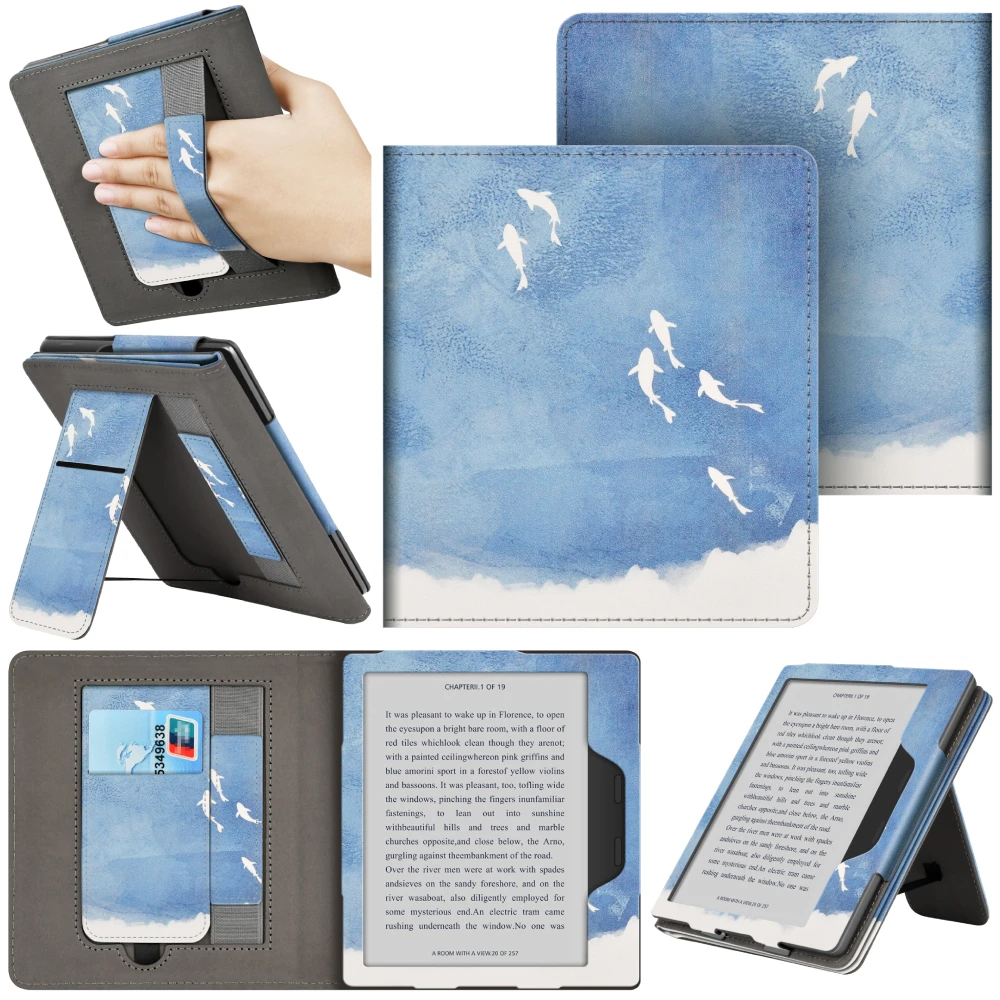 For Kindle Oasis 10th 9th Gen Case 7 inch with Hand Strap Stand