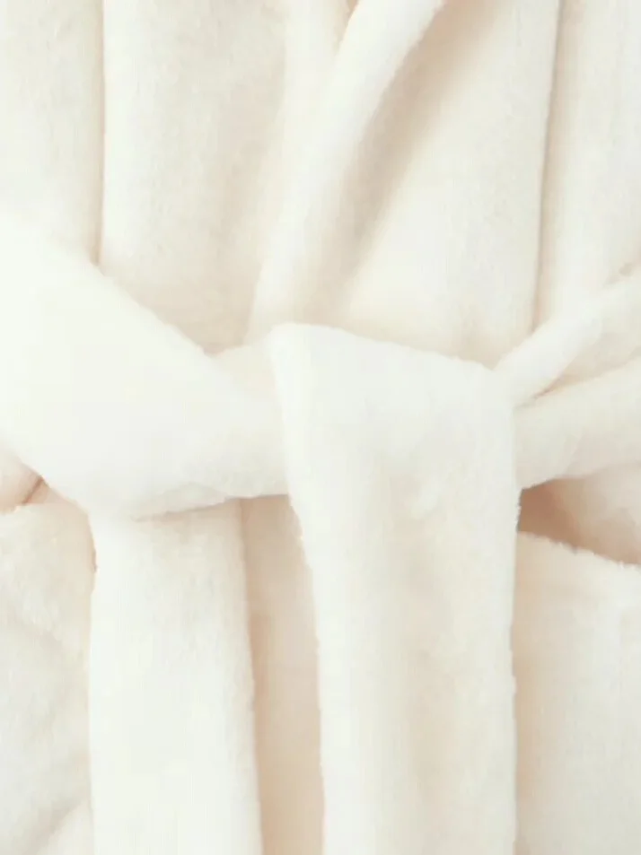 Ele con cintura dimagrante con cappuccio Plu Jaet da donna autunno inverno top ampio cappotto in poliestere francese Faionable