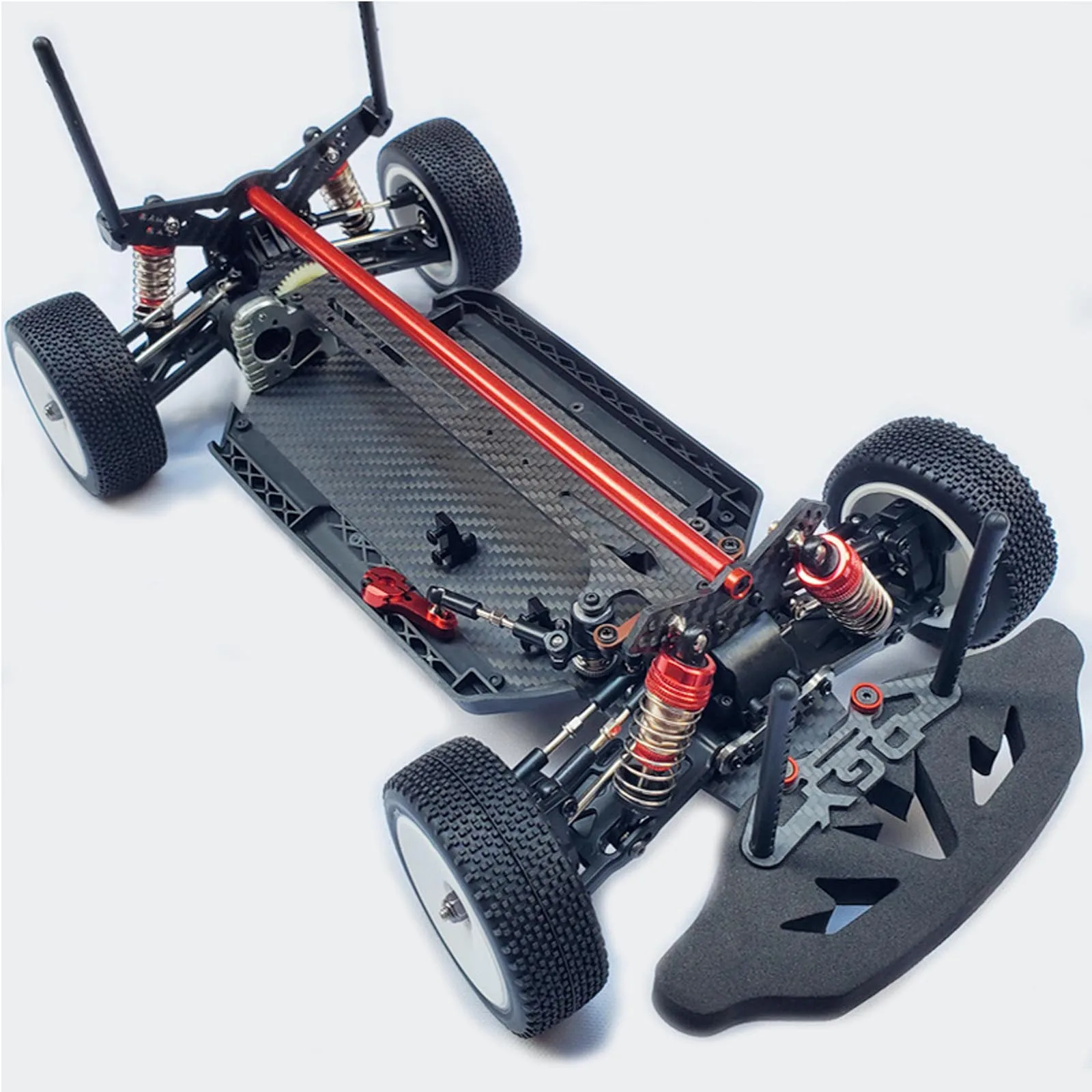 Verbeterde Metalen Koolstofvezel Chassis Frame Kit voor 1/10 Racing Off-Road RC Auto Duurzaam en Stevig Speelgoed accessoires