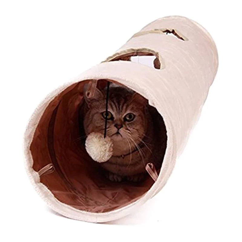 Plush Pet Tunnel Cat Drill Hole Pet Roll Dragon Cat Toy Cat Tunnel Oxford Foldable Cat Tunnel