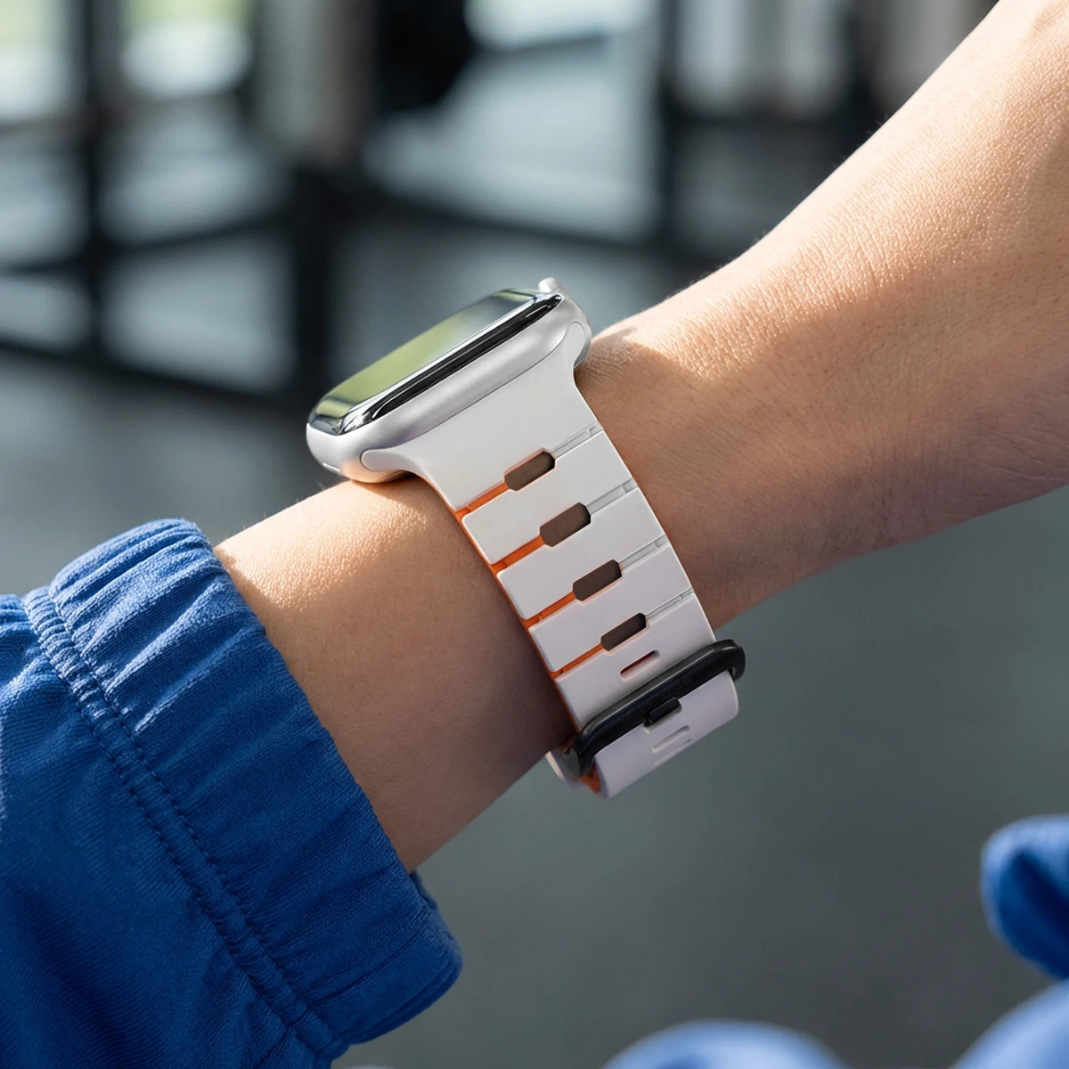 Two Tone Silicone Sport Band for Apple Watch Ultra 3/2 S11 10 9 8 7 SE3 Soft Strap for iwatch 49 42 45 46mm Adjustable Bracelet